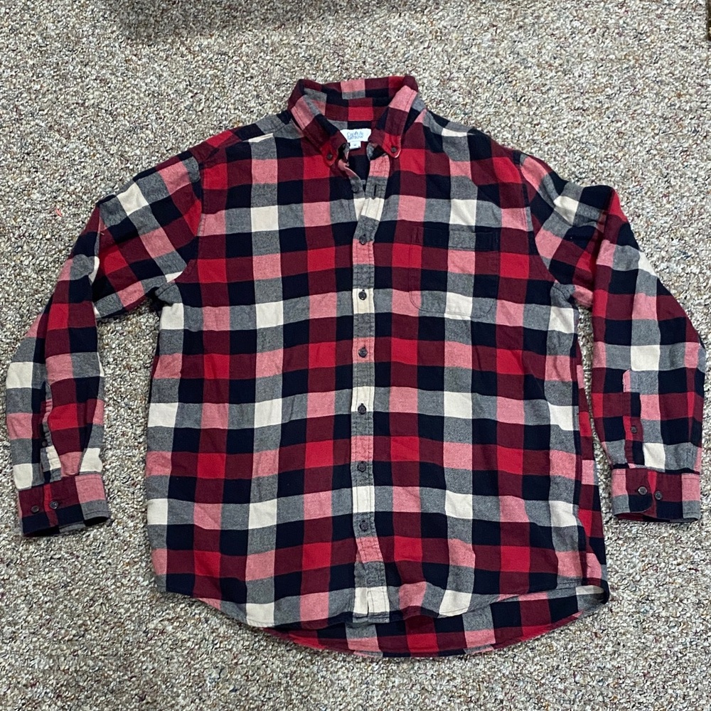 Croft & Barrow Red and Black Plaid Men's Shirt